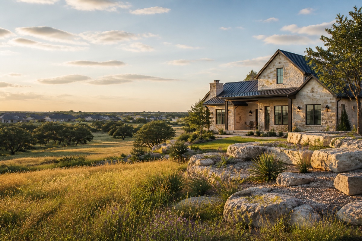 A refined Prosper home overlooking open North Texas landscape